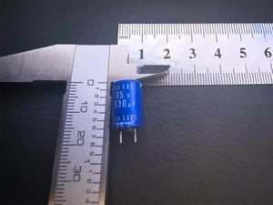 10Pcs ELXZ350EC3331MJ16S Chemi-Con 330uF 35V 10x16 Electrolytic PC-Pin Capacitor - Picture 1 of 2