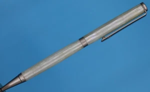 Artisan Slimline Kugelschreiber mit Awabi Abalone Schale MOP in Satin Nickel - Bild 1 von 9