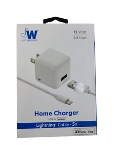 Just Wireless 2.4A Single USB ABS Wall Charger (with 5 Ft) - Picture 1 of 4