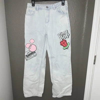 JUSTICE VTG BAZOOKA RINGPOP Collab Denim Jeans Size 18 Pre-owned - Image 1 of 4