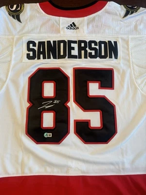 Jake Sanderson Autographed Signed Jersey Ottawa Senators Beckett COA - Image 1 of 4