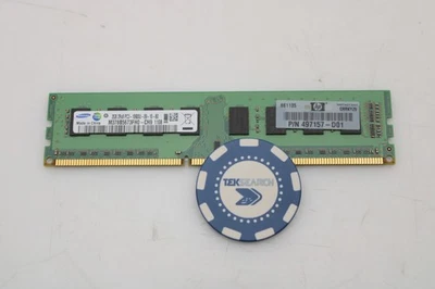 HP 497157-D01 2GB 2Rx8 PC3-10600U DDR3-1333 Non-ECC Desktop RAM Memory - Image 1 of 2