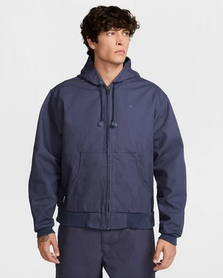 NWT Nike Life Men’s Full-Zip Unlined Canvas Jacket Navy Blue HQ6122-437 $175 M L - Image 1 of 4