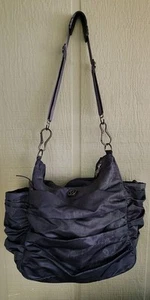 Lululemon Gym Bag Large Duffle Bag Nylon Carry On Black Carryall 20" X 14" - Picture 1 of 17