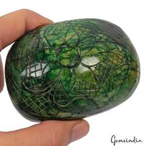 1440 Ct Natural Green Brazilian Emerald Oval Cut Hand Carved Earth Mined Gems - Picture 1 of 6