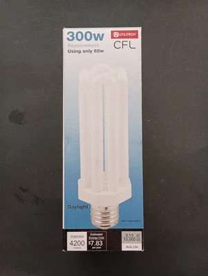 Utilitech E-39 BASE 300w # 0933409 CFL Replacement Daylight Bulb Non Dimmable - Image 1 of 4