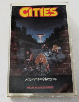 Cities Annihilation Absolute Cassette Tape & Insert Metal Blade  72176-4 1986 - Image 1 of 4