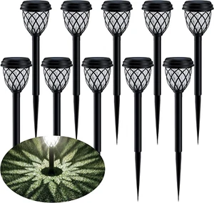 10 Solar Pathway Lights Outdoor Waterproof LED Light Garden Walkway Lawn Yard - Picture 1 of 7