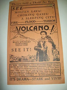 VOLCANO BEEBE DANIELS RICARDO CORTEZ WALLACE BEERY 1926 SILENT FILM POSTER sale - Picture 1 of 2