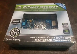 BFG NVIDIA GEFORCE 7300 GT OC Graphics Cars 256mb DDR2 PCI VGA DVI-I HDTV New - Picture 1 of 4