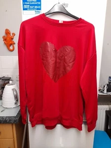 Top Temu Corazón Rojo Manga Larga Talla 3XL 22 - Imagen 1 de 1