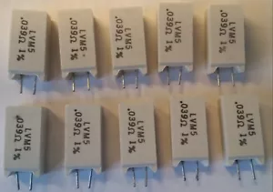 0,039 Ohm 1 % 5 Watt Keramik Leistungswiderstand - SEI p/n LVM5JB39L0 - 20 Stück - Bild 1 von 4