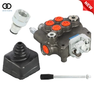 2 Spool Hydraulic Directional Control Valve 21GPM w/Joystick w/conversion plug - Picture 1 of 13
