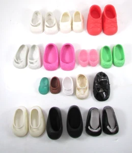 Lot of 10 pairs Baby Doll Plastic Rubber Shoes Mary Jane  & 5 singles vintage - Picture 1 of 14