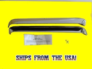 Stainless Door Glass Window Ventshade Visor Kit Fits 1973 1979 Ford Truck 73 79 - Picture 1 of 5