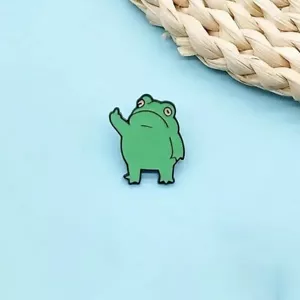 Mittelfinger Frosch lustige Emaillenadel - süßes Tier abklappen, der Vogel - Bild 1 von 2