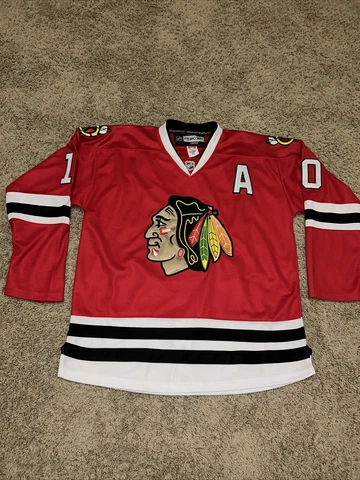 Reebok CCM Authentic Chicago Blackhawks Patrick Sharp Jersey Alter Cap Mens 52 Cover