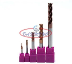 HRC60 4-Flute D4mm-12mm Longer Milling Cutter Tungsten Alloy Square End Mill CNC - Picture 1 of 7