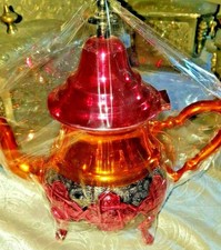 Authentic Moroccan Vintage Handmade Tea Pot Multicolor *NEW*Moroccan Stainless S