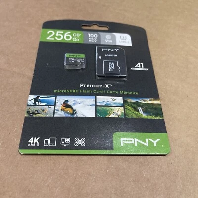 PNY Technologies Premier-X Class 256GB 10 UHS-I U3 microSDXC Flash Memory Card - Image 1 of 3