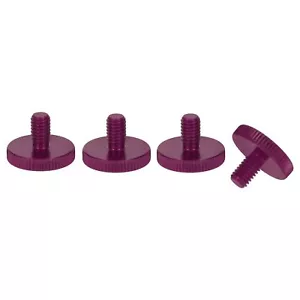 PrecisionGeek großer 20 mm Kopf - lila Alu Rändelschrauben M6 x 10 mm - 4 Stück - Bild 1 von 1