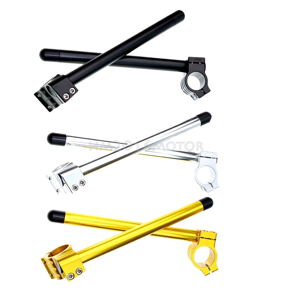 Regular CNC 33MM Fork Clip On Handlebars For Kawasaki KZ 400 440 Yamaha XS400 — 第 1/1 张图片