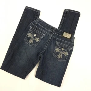 Jeans denim skinny da donna Queen Jean elasticizzati medium lavaggio Y2K junior taglia 5 - Foto 1 di 7