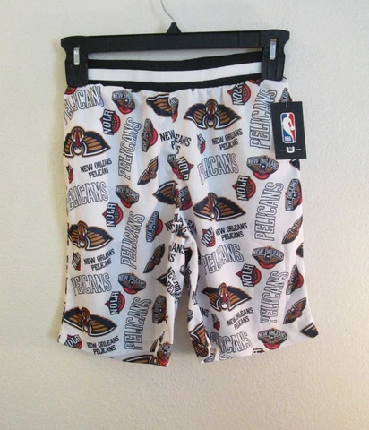 NWT UNK New Orleans Pelican Youth Boys Logo Basketball Shorts L White MSRP$40 Cover