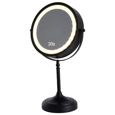 MIRRORVANA Ultra Zoom 20X Magnifying Lighted Makeup Mirror - 20X & 1X Dual Si... - Image 1 of 4