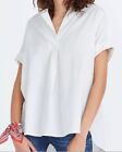 Madewell Womens White Courier Button Back Shirt Size Small H6699