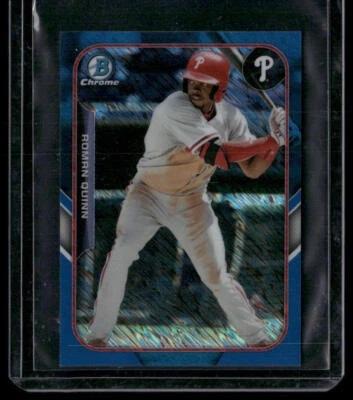 2015 Bowman Roman Quinn The Farm's Finest Minis Blue Shimmer Refractor /150 - Image 1 of 2