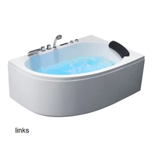 Whirlpoolwanne 150x100 cm weiß Acryl-Schürze Whirlpool Badewanne Eckbadewanne  - Bild 1 von 7