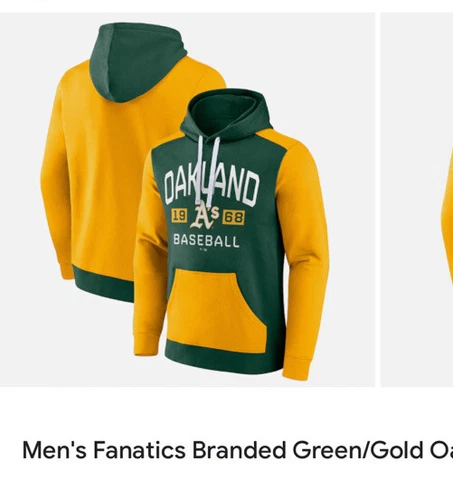 Oakland Athletics Men's “1968” Mid Weight XXL Hoodie MLB NWT J19 Cover