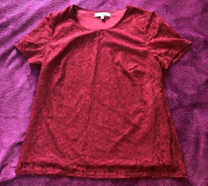 JULIPA BY SIMPLY BE BERRY PINK LACE PARTY TOP BLOUSE SIZE 18 ♡♡♡ - Picture 1 of 7