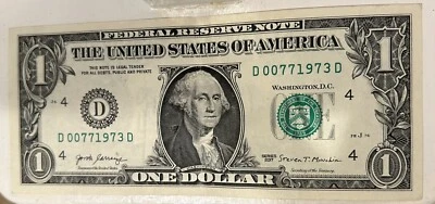 Birthday Serial # Dollar 00771973 - Image 1 of 2