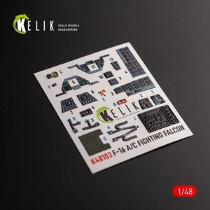 Interior 3D Decal Aircraft F-16A/C (for Academy kit) Scale 1:48 KeliK K48103 - Picture 1 of 9