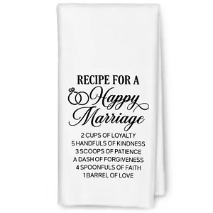 Just Married Towels Just Married Gifts for Couples Newlyweds Wife Husband Bri... - Picture 1 of 5