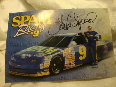 ~ Lake Speed ~ Foto póster coleccionable firmada de NASCAR Race Car #9 (9"x 6") W2 Foto 1 de 2