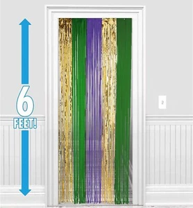 Mardi Gras Masquerade Masks Holiday Theme Party Hanging Decoration Door Curtain - Picture 1 of 1
