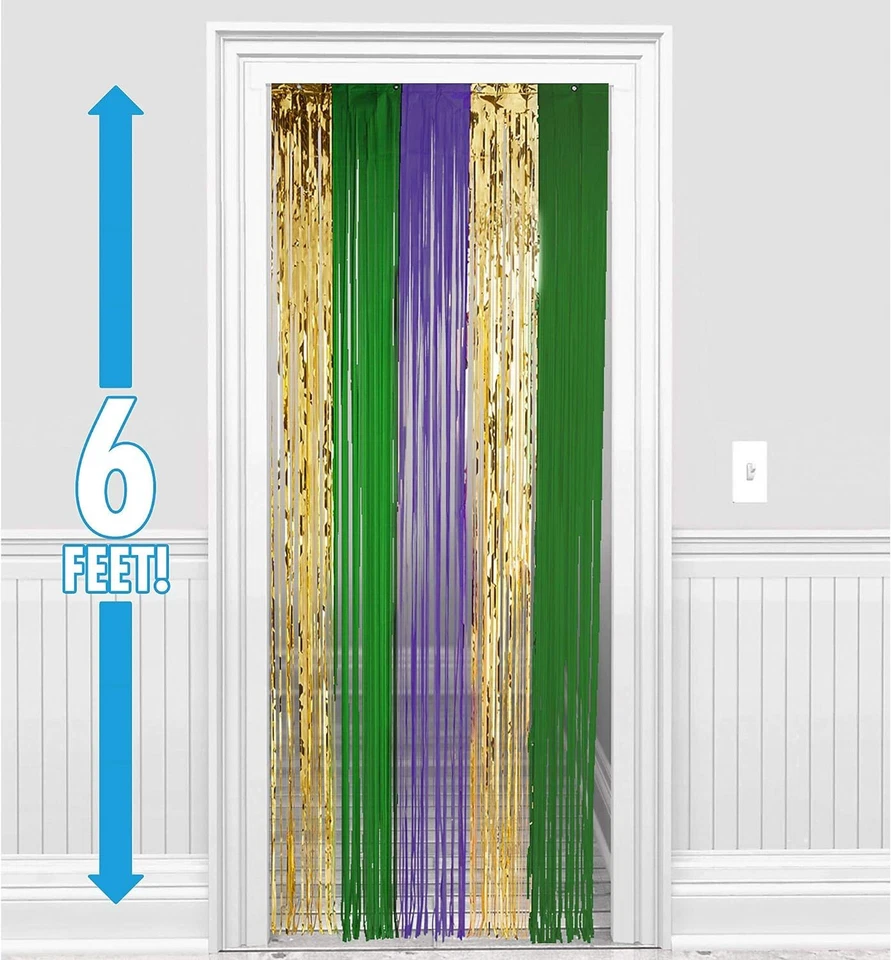 Máscaras de Mascarada Mardi Gras Tema de Vacaciones Fiesta Colgante Decoración Puerta Cortina Foto 1 de 1