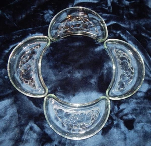 Lazy Susan Serving  Dishes REPLACEMENT GLASS INSERT Tray Section ONLY (4) - Picture 1 of 5