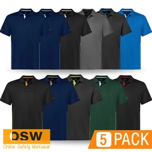 5 x Kids Balance Cool Casual Contrast Piping Short Sleeve Polo Shirt P200KS - Bild 1 von 27