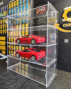 4 Compartment 340mm x 140mm x 100mm Model Car Toy Display Cabinet Frame F1 1:18 - Picture 1 of 13