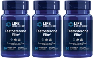 TESTOSTERONE ELITE PHYSICAL STRENGTH HIGH ENERGY 90 Caps LIFE EXTENSION - Picture 1 of 13