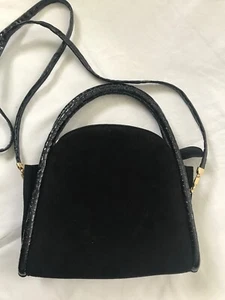 Stuart Weitzman Vintage Suede Leather Structured Cross Body Shoulder Bag - Picture 1 of 13