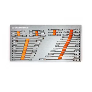 Sae/Metric Standard and Stubby Combination Ratcheting Wrench Set in EVA Tray (32 - Picture 1 of 9