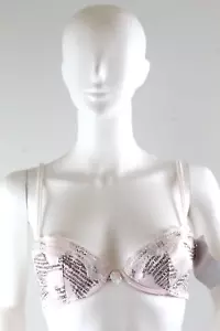 Women's Bra Letter Print & Lace Style 9999 Size 34B LILY Soft Pink NWT - Picture 1 of 7