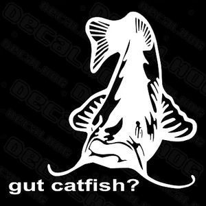 Calcomanía de vinilo con ventana de pared para camión camión camión Gutfish Flathead Yellowcat Mudcat. - Imagen 1 de 2