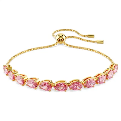 Pulsera Swarovski Matrix corte pera, rosa, chapado en tono dorado 5707187 Foto 1 de 3