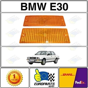 BMW E30 Late Model OEM Orange Turn Signal Blinker Lens 2-Piece Set 63131386011 - Picture 1 of 11